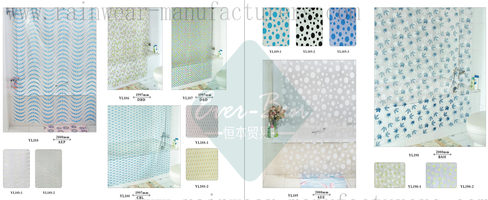 92-93 China Bathroom Shower Curtains Supplier